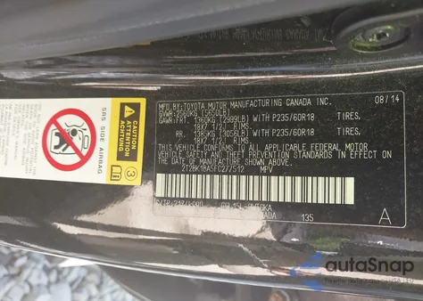 2015 Lexus Rx 350 из США, поврежденный, VIN 2T2BK1BA5FC277512